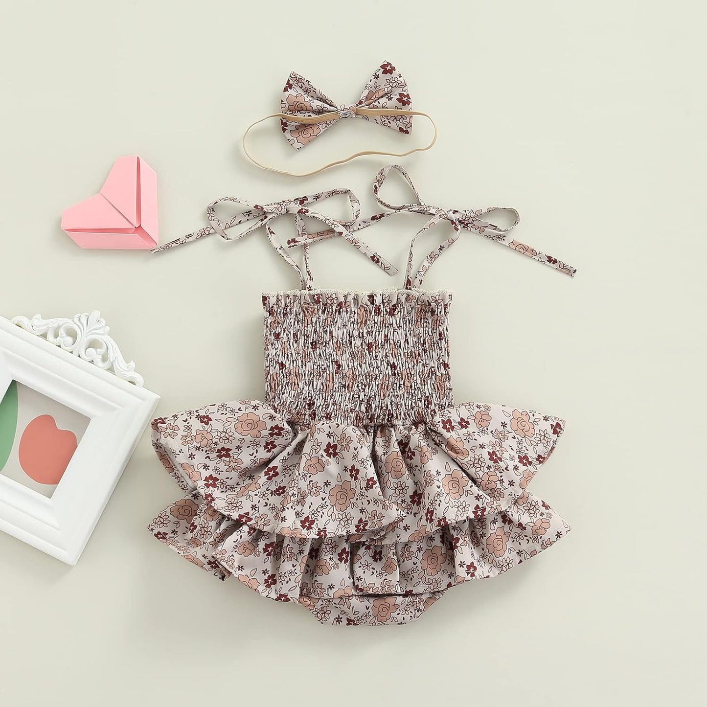 0-6Y Summer Family Matching Outfits Sisters Romper Dress Brother Shirt Cute Floral Print Outfits Sets