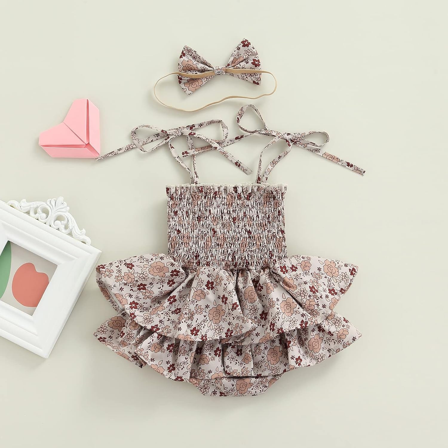 0-6Y Summer Family Matching Outfits Sisters Romper Dress Brother Shirt Cute Floral Print Outfits Sets